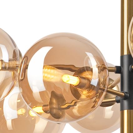 Viseći luster ROLLO 8xG9/5W/230V zlatna/dimna bež