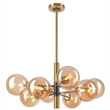 Viseći luster ROLLO 8xG9/5W/230V zlatna/dimna bež