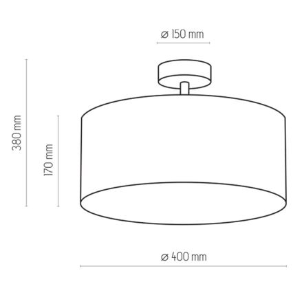 Viseći luster RONDO 4xE27/15W/230V pr. 40 cm bež