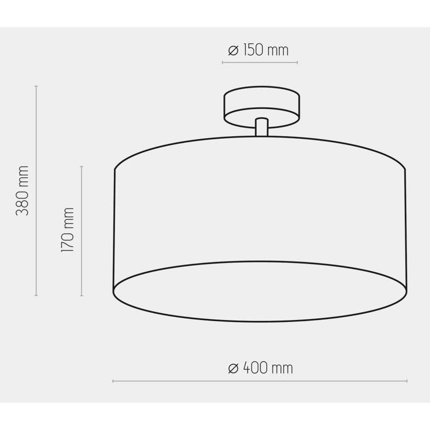 Viseći luster RONDO 4xE27/15W/230V pr. 40 cm plava