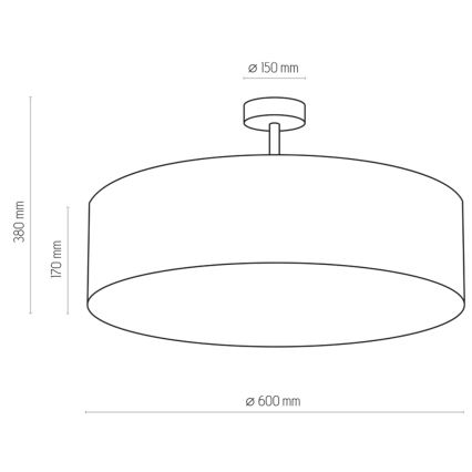 Viseći luster RONDO 4xE27/15W/230V pr. 60 cm bež