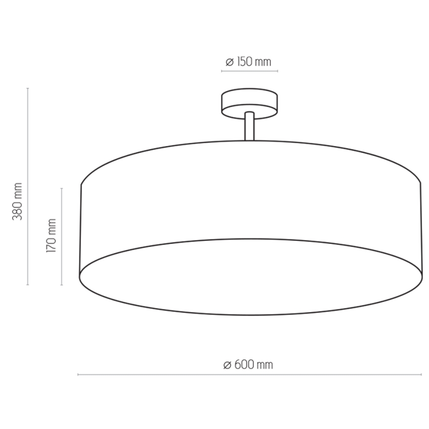 Viseći luster RONDO 4xE27/15W/230V pr. 60 cm bež