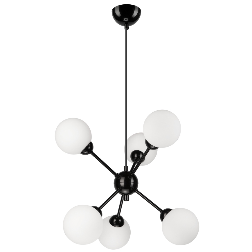 Viseći luster RUBBY BALL 6xG9/5W/230V crna