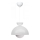 Viseći luster SALVA 1xE27/15W/230V bijeli