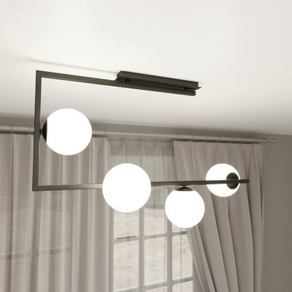 Viseći luster SOMA 4xE14/10W/230V crna/bijela