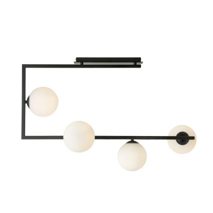 Viseći luster SOMA 4xE14/10W/230V crna/bijela