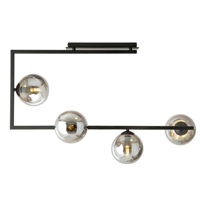 Viseći luster SOMA 4xE14/10W/230V crna/siva