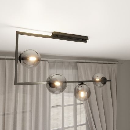 Viseći luster SOMA 4xE14/10W/230V crna/siva