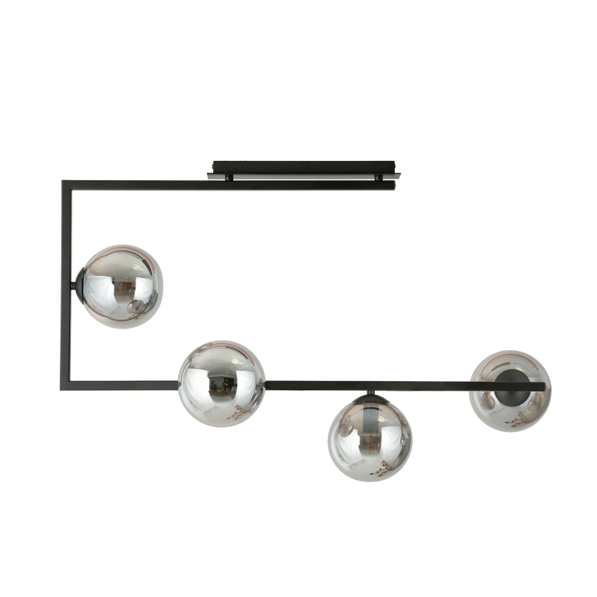 Viseći luster SOMA 4xE14/10W/230V crna/siva