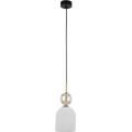 Viseći luster SOPHIA na sajli 1xE14/10W/230V crna/dimna bež/bijela