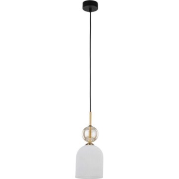 Viseći luster SOPHIA na sajli 1xE14/10W/230V crna/dimna bež/bijela