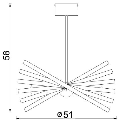 Viseći luster SPARKLE 4xE27/15W/230V crna