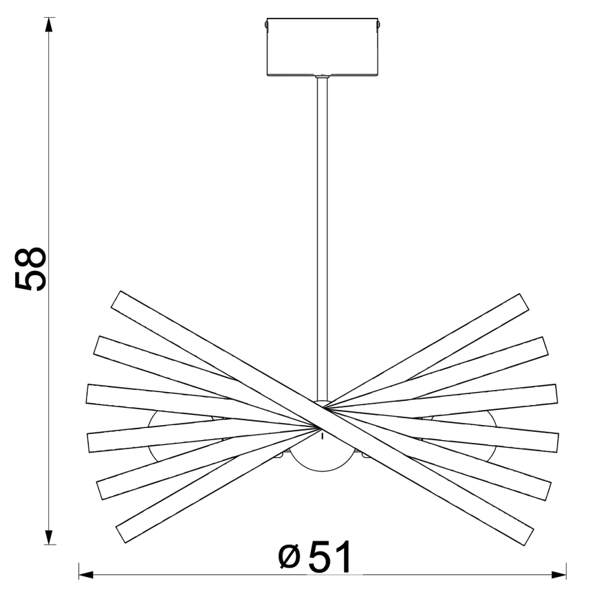 Viseći luster SPARKLE 4xE27/15W/230V crna