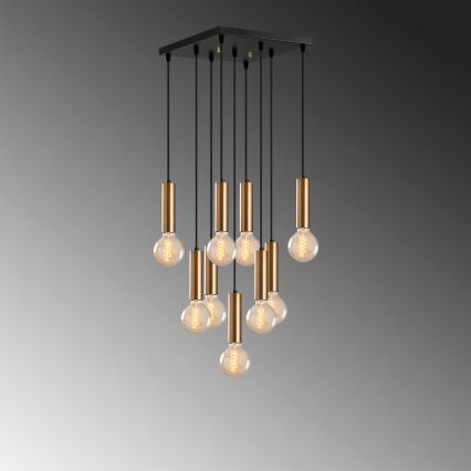 Viseći luster TEMPO na sajli 9xE27/40W/230V zlatni
