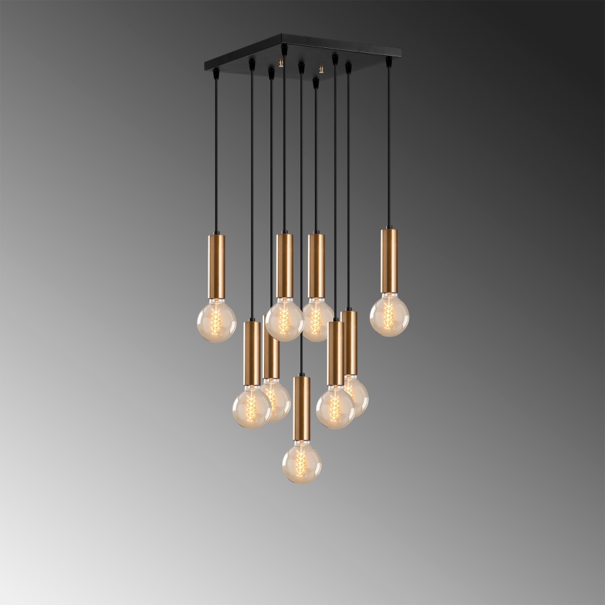 Viseći luster TEMPO na sajli 9xE27/40W/230V zlatni