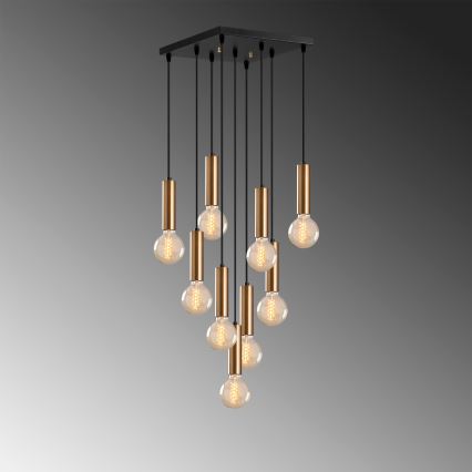 Viseći luster TEMPO na sajli 9xE27/40W/230V zlatni