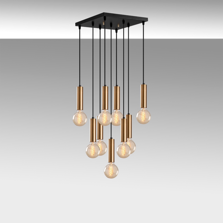Viseći luster TEMPO na sajli 9xE27/40W/230V zlatni