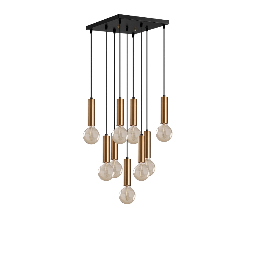 Viseći luster TEMPO na sajli 9xE27/40W/230V zlatni