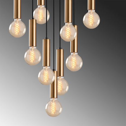 Viseći luster TEMPO na sajli 9xE27/40W/230V zlatni