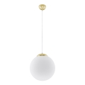 Viseći luster TOYA na sajli 1xE27/60W/230V Ø 30 cm bijeli/zlatni
