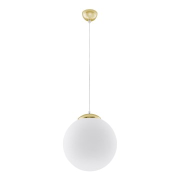 Viseći luster TOYA na sajli 1xE27/60W/230V Ø 30 cm bijeli/zlatni
