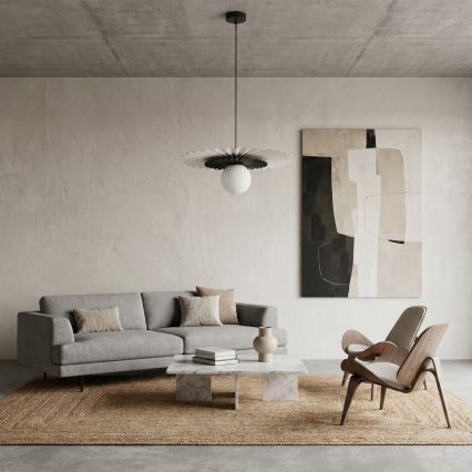 Viseći luster UMBRA na sajli 1xG9/8W/230V crni/bijeli