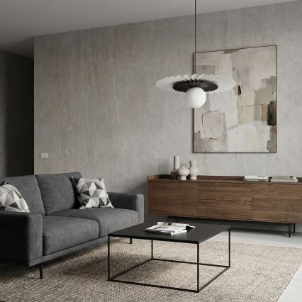 Viseći luster UMBRA na sajli 1xG9/8W/230V crni/bijeli