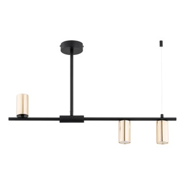Viseći luster URANOS 3xGU10/10W/230V crna/zlatna