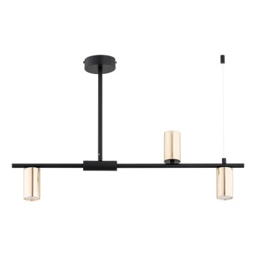 Viseći luster URANOS 3xGU10/10W/230V crna/zlatna