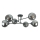 Viseći luster VASCO 6xE27/60W/230V crna/dimna crna