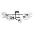 Viseći luster VASCO 6xE27/60W/230V crna/prozirna
