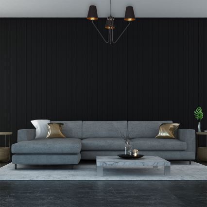 Viseći luster VICTORIA 3xE27/60W/230V crna