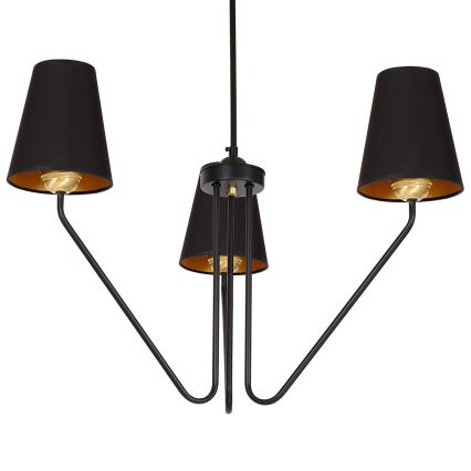 Viseći luster VICTORIA 3xE27/60W/230V crna