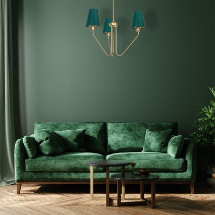 Viseći luster VICTORIA 3xE27/60W/230V zelena