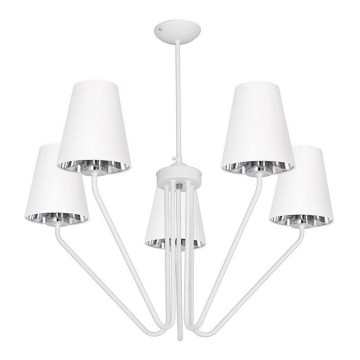 Viseći luster VICTORIA 5xE27/60W/230V bijela