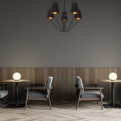Viseći luster VICTORIA 5xE27/60W/230V crna