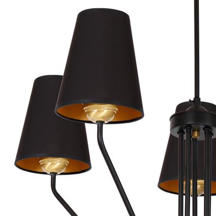 Viseći luster VICTORIA 5xE27/60W/230V crna
