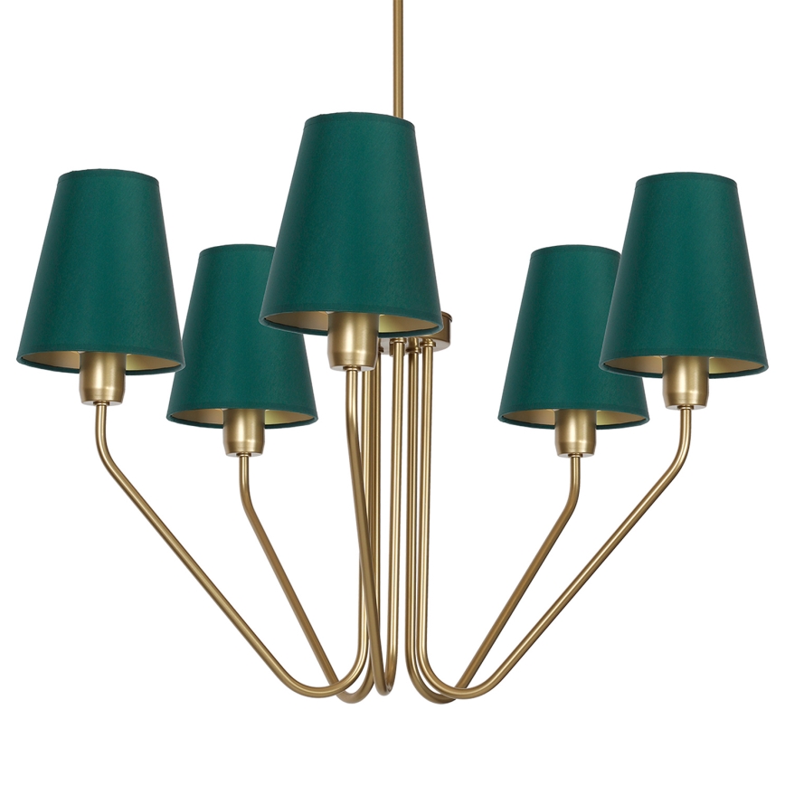 Viseći luster VICTORIA 5xE27/60W/230V zelena