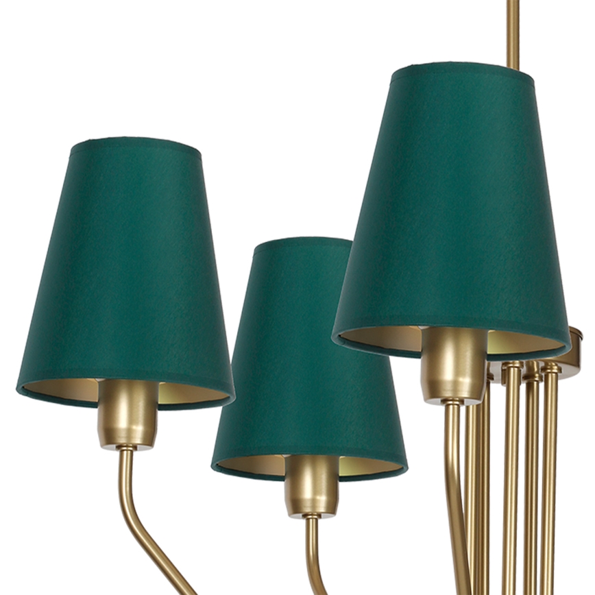 Viseći luster VICTORIA 5xE27/60W/230V zelena