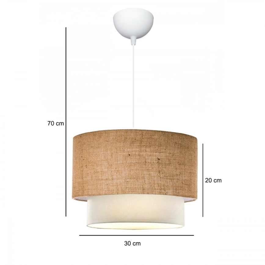 Visilica AYD 1xE27/15W/230V bež/bijela