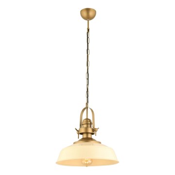 Visilica MONZA 1xE27/40W/230V 35 cm krem/bakar