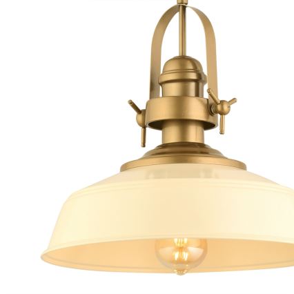 Visilica MONZA 1xE27/40W/230V 35 cm krem/bakar