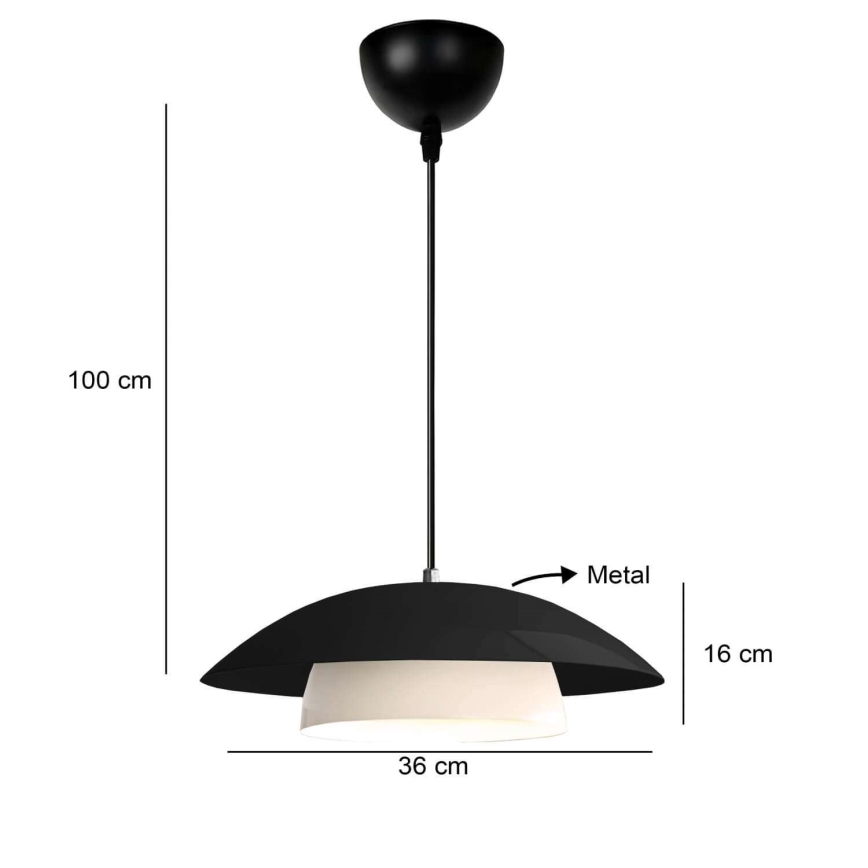 Visilica MOONLIGH 1xE27/40W/230V crna