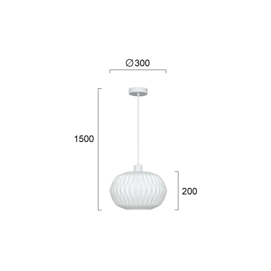 Visilica na kabelu CARSON 1xE27/40W/230V bijela