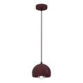 Visilica na lanku SOOL 1xE27/15W/230V Ø 15 cm burgundska