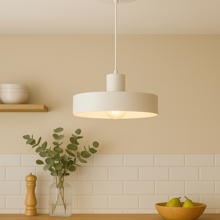 Visilica na sajli ARCANE 1xE27/60W/230V bijela