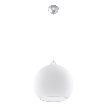 Visilica na sajli BALL 1xE27/15W/230V Ø 30 cm bijela