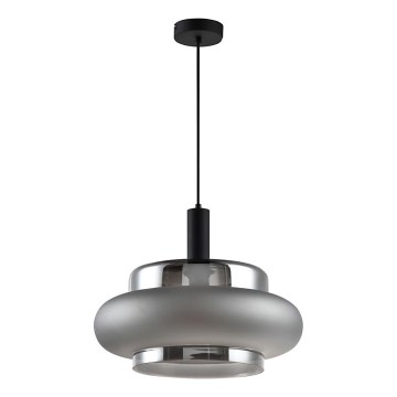 Visilica na sajli BRIZI 1xE27/40W/230V siva/dimljena