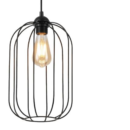 Visilica na sajli DESTELLO 1xE27/15W/230V Ø 21 cm crna