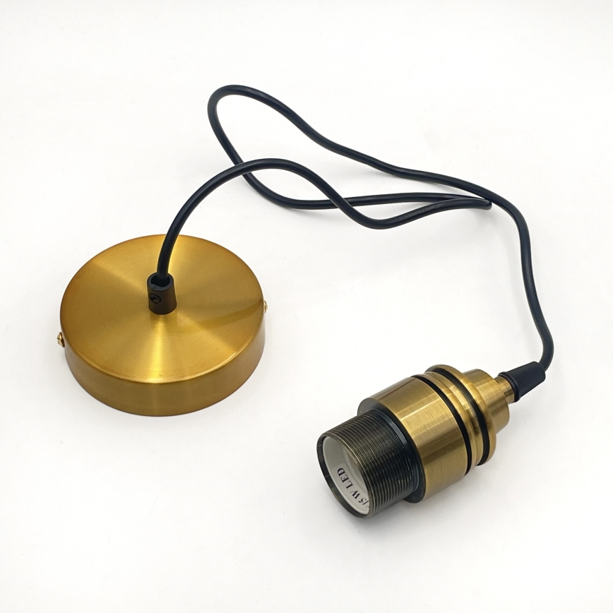 Visilica na sajli HECTOR 1xE27/15W/230V bijela/mesing, promjer 25 cm